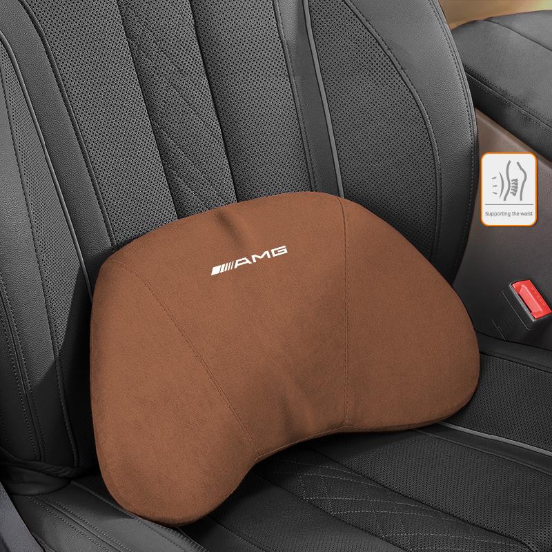 Car Headrest Neck Support Seat Lumbar Cushion Breathable Soft Neck Pillow Auto Accessories For Mercedes Benz AMG A B C E G CLA
