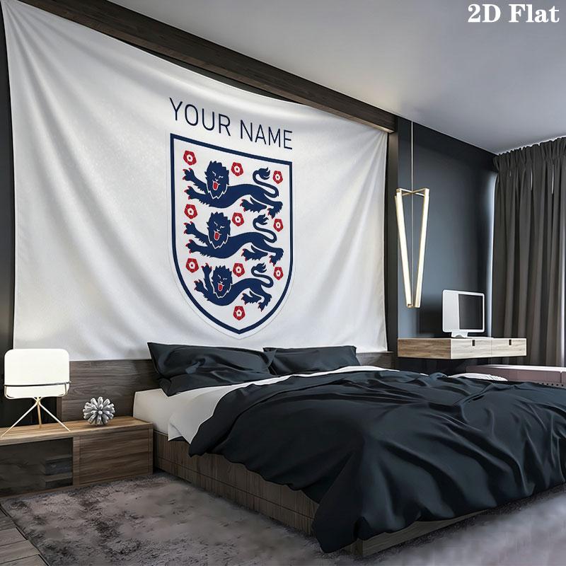 Custom Name,England Wall tapestry, aesthetic printed fabric blanket, suitable for bedroom, living room, and home decor.
