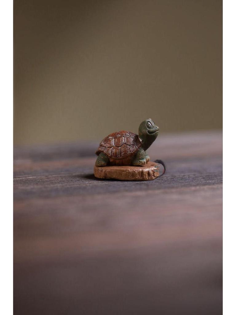 Yixing Zisha Turtle Tea Pet & Incense Holder Ornament