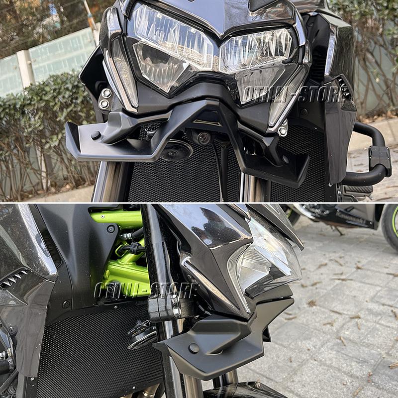 2021 2022 New Front Downforce Spoilers For Kawasaki Z900 Downforce Naked Frontal Spoilers Z 900 Accessories Carbon Fiber 2020