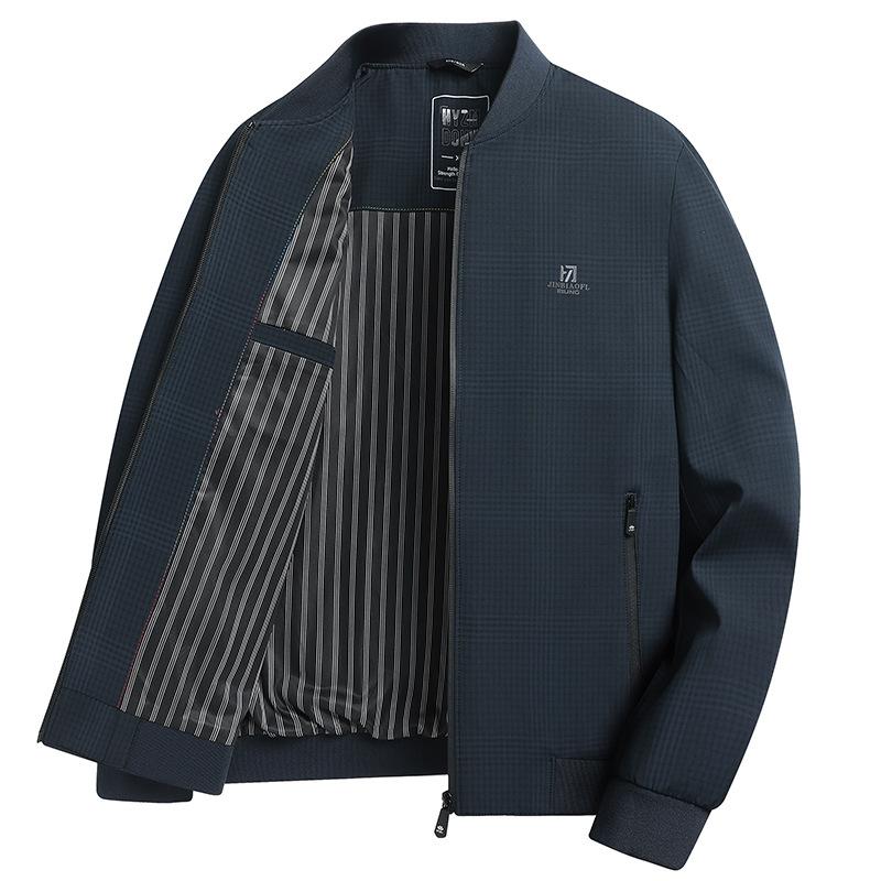 Spring and Autumn New Jacket Men's Stand-up Collar Casual Jacket Business Dad Middle-aged Jacket