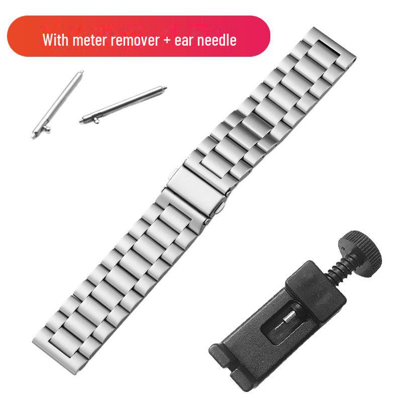 

Ремінець з магнітною пряжкою з нержавіючої сталі для Apple iWatch і Huawei GT4 three-bead solid belt + Samsung Huawei 20mm