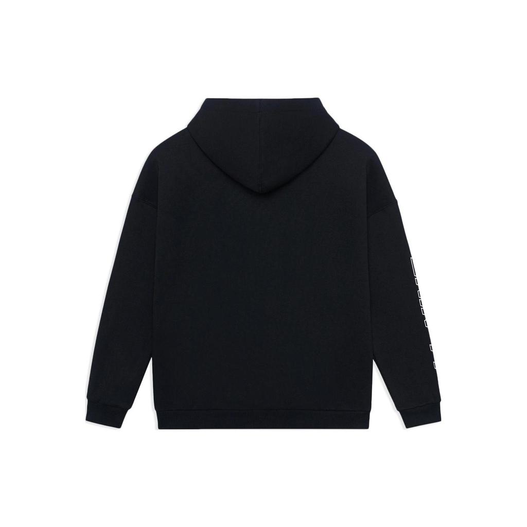Li Ning Sweatshirts Unisex Black Hooded Moderate Regular AWDSB19-3