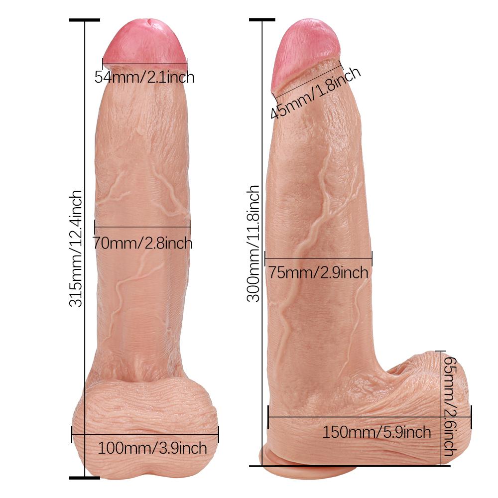 31.5cm Oversized Huge Dildo   Fisting Anal Plug Sex Toy Strap On Penis Realistic Dick Femdom BDSM Slave Big Cock PVC