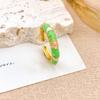 Unique Enamel Dot Open Ring Chinese Style Adjustable Ring Elegant Bohemian Ring  Women