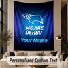 Custom Text Tapestry Derby County Print Wall Tapestry Indoor Living Room Wall Decor