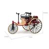 Samochód Klasyczny Karl Benz Patent-Motorwagen1886/1893 Model 1:12 Odlewanych ciśnieniowo (Opcja 2)