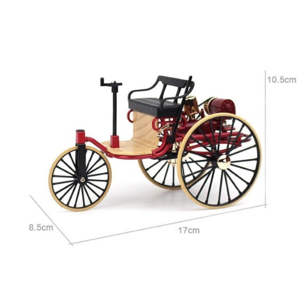 Samochód Klasyczny Karl Benz Patent-Motorwagen1886/1893 Model 1:12 Odlewanych ciśnieniowo (Opcja 2)