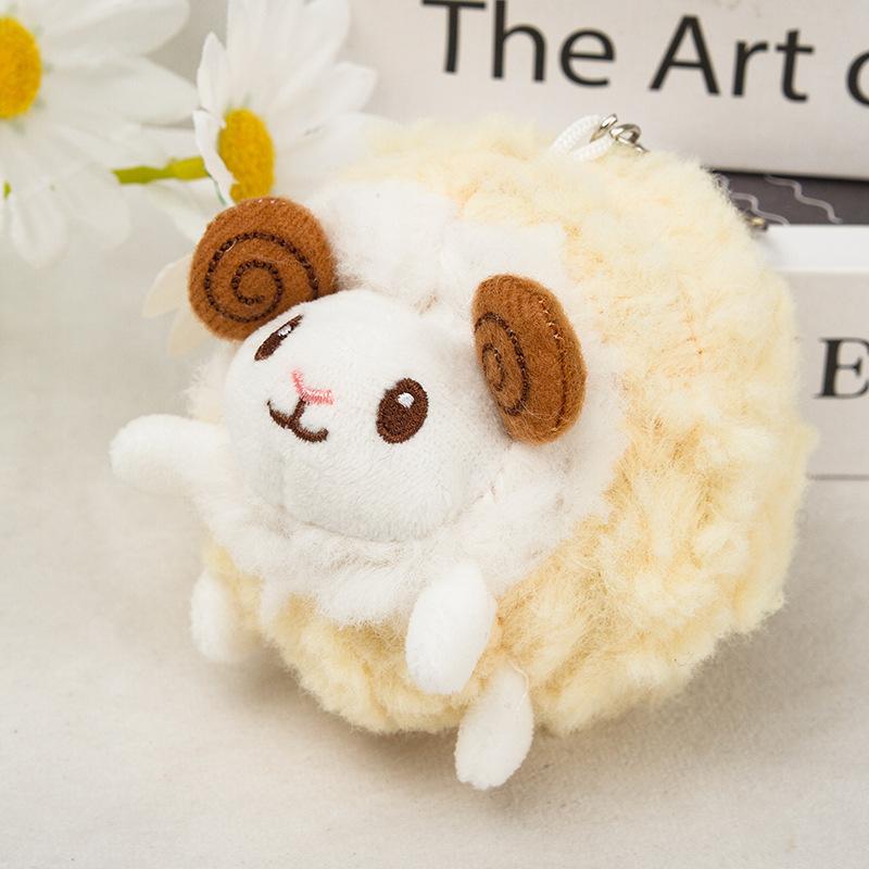 Fluffy Plush Sheep Keychain Cute Mini Soft Touch Bag Charm for Backpack Pendant Nice Birthday Souvenir Gift for Teen Girls