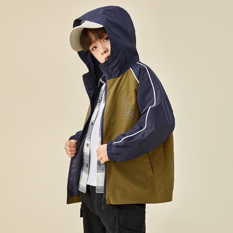 Boys Outdoor Windproof Hooded Softshell Jacket 110