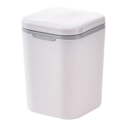 Modern Mini Trash Can Desktop Rubbish Bin with Flip Lid Large Capacity Detachable Non-Slip Waste Basket Garbage Container