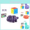 Colorful Children's Educational Dinosaur Cube Puzzle Smooth Rotating Magic Cube Set