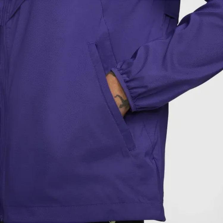 Nike Logo Pattern Hooded Zip-Up Long Sleeve Jacket Men jackets Purple FV6203-566