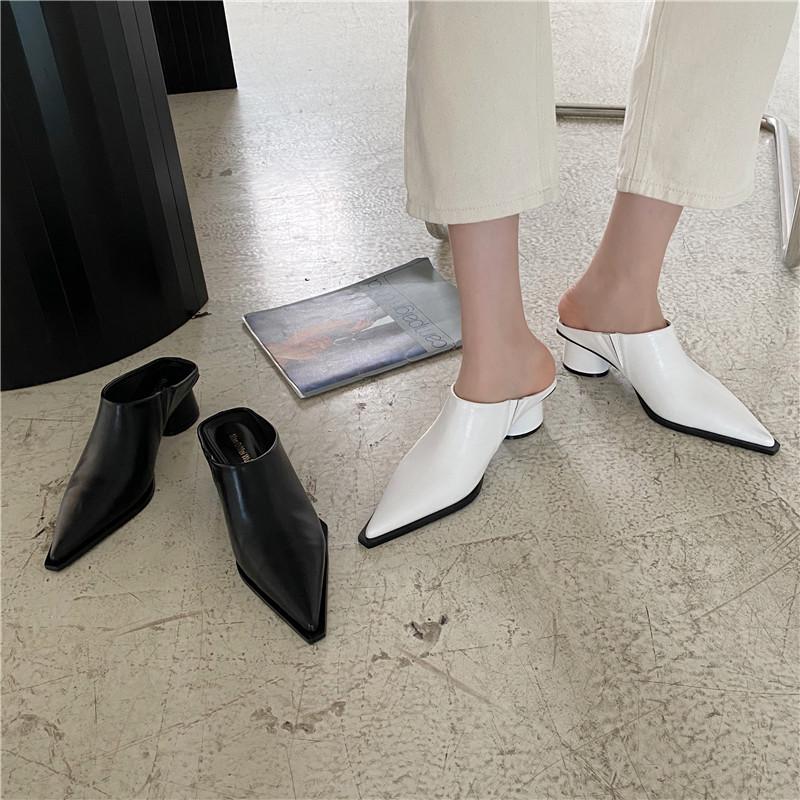 2024 New Baotou Half Slippers Female Summer Wear Muller Shoes Sandals Woman Shoes High Heels Sexy Shoes for Women Sandals