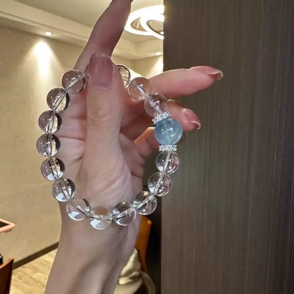 Wristband Crystal Beads Bracelet Hand Jewelry Vintage Beaded Bracelet Clear Crystal Bracelet  Gift