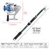 FTK 55pcs1.8m Fishing Rod and Reel Float Lure Set Carbon Fiber Telescopic Fishing Rod  Spinning Reel for Saltwater Freshwater