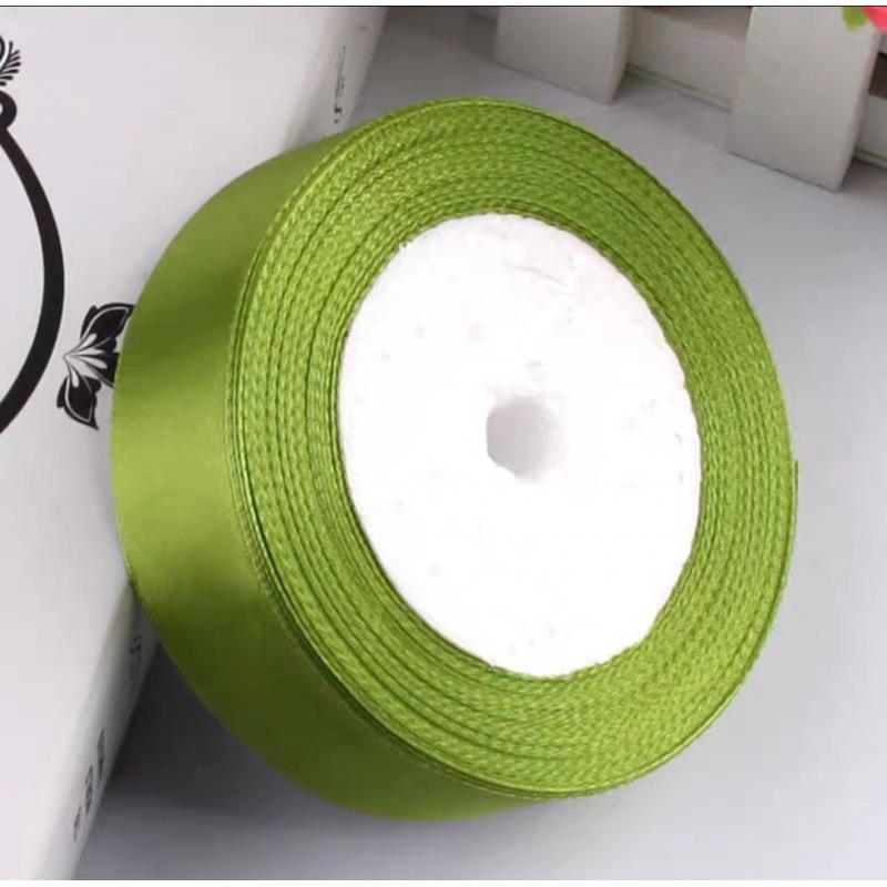 2.5cm Satin Floral Silk Ribbon Headband, Gift & Cake DIY, 25mm Polyester Craft Webbing