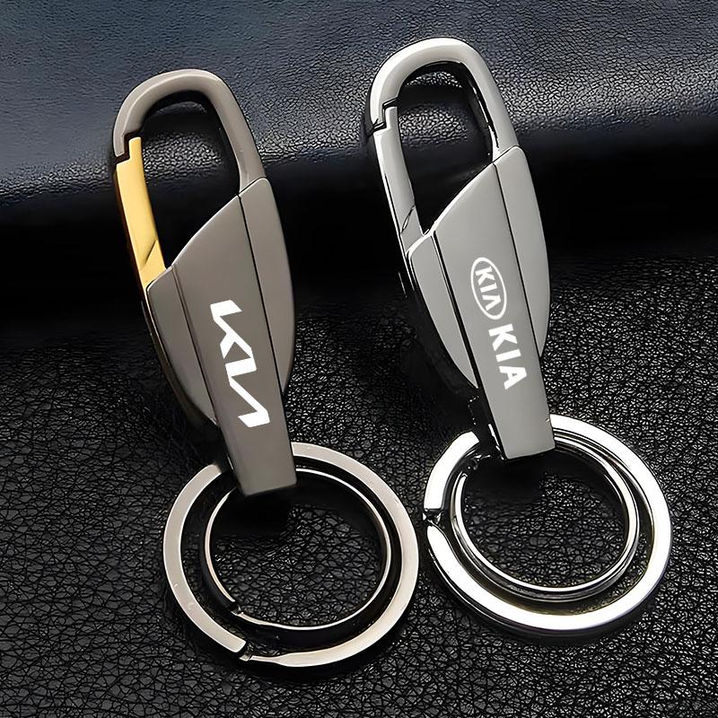 THCR5 1Pcs Car Key Accessories Zinc Alloy Keychain Ring For KIA RIO Sorento Ceed K5 Stinger Niro EV6 EV9 Soul Cerato Stonic Carnival