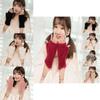 Stylish Womens Knit Faux Cashmere Winter Gloves Thick Warm Half Finger Comfort