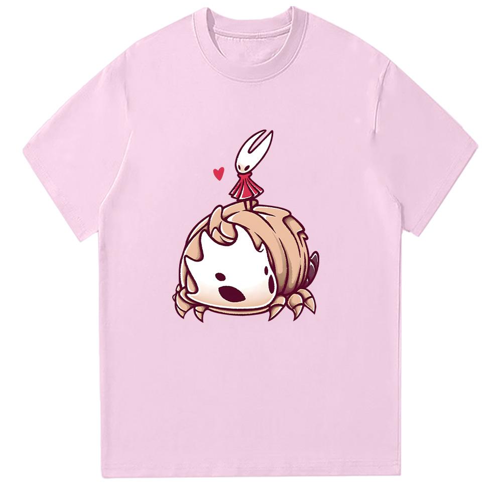 Hollow Knight Silksong Cartoon T Shirts Hornet & Bell Beast Unisex T-shirt Gaming High Quality Cotton Tee Funny Y2K Short Sleeve