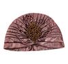 Fashion Pleated Turban Caps Retro Hat Wrap Cover Muslim Indian Hat Bandana Elastic Beanies Chemo Cap For Women African Headwear