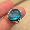 Aqua Apatite Gemstone Handmade Jewelry 925 Sterling Silver Ring For Her