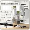 Four-Shelf Collapsing Clothes Horse, With Side Arms and Wheels - Black