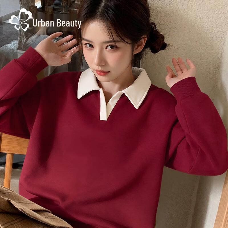 

Women s Polo Collar Sweatshirt M