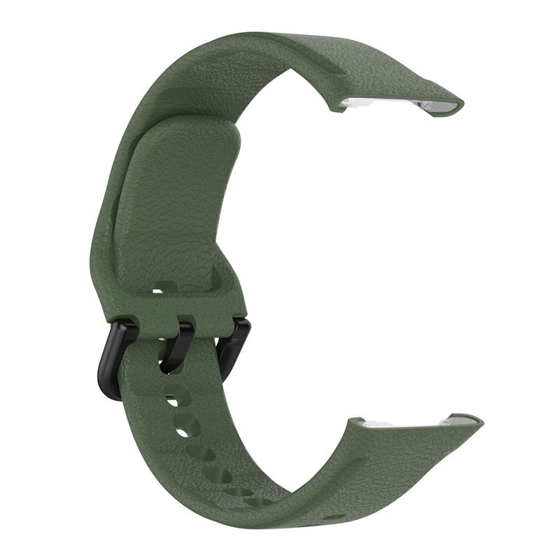 For Oppo Watch Free Textured Silicone Watch Band Replacement Wrist Strap with Black Buckle