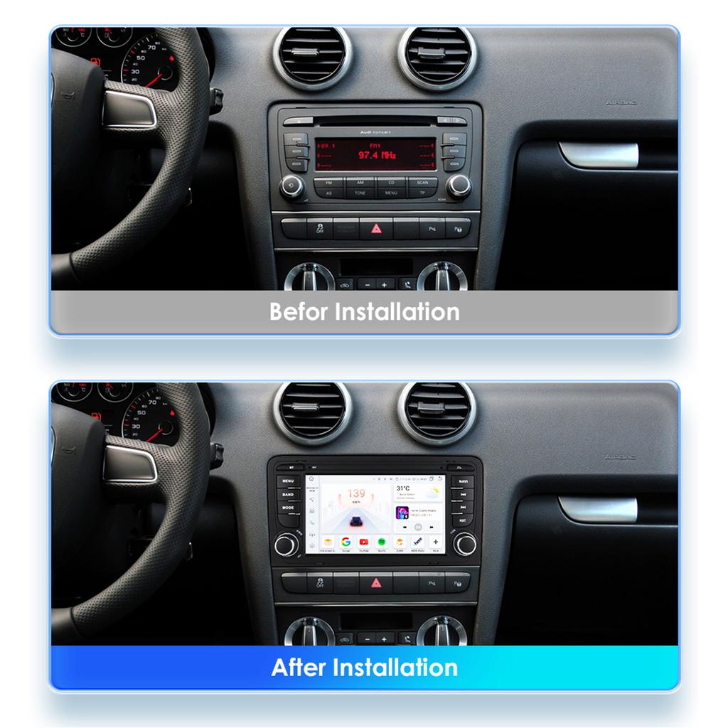 OSSURET 8Core DSP Car Multimedia Player for RS3 Sportback A3 8P S3 2003-2013 Carplay 4G Autoradio RDS GPS BT 4G-LTE WiFi AI  Intelligent Navigation