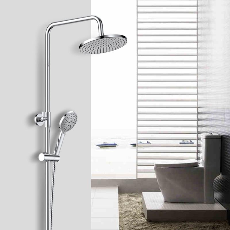 Högtryck Regnduschhuvud Rostfritt Stål Duschhuvud Förlängare Stor Böjd Duschförlängning Lätt att Installera