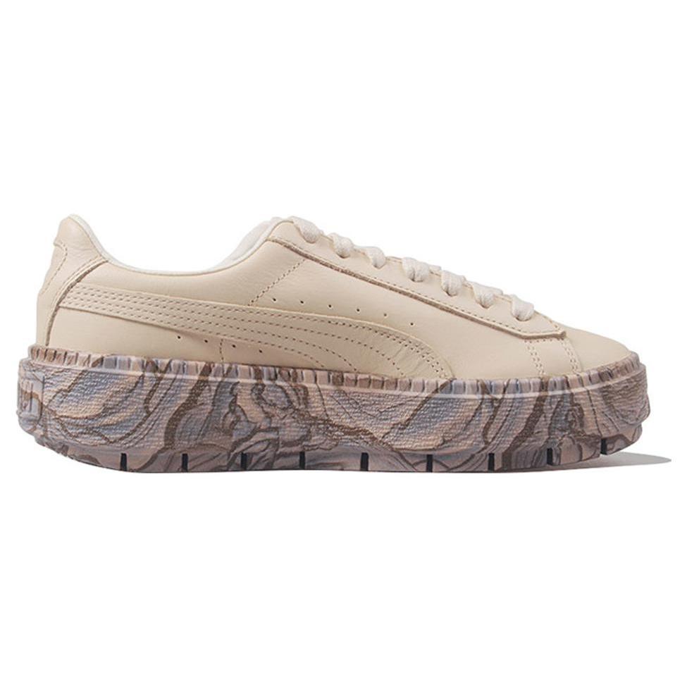 Puma Platform Trace Mimicry 'White' Women's (Unisex) Skateboard Shoes 366978 01
