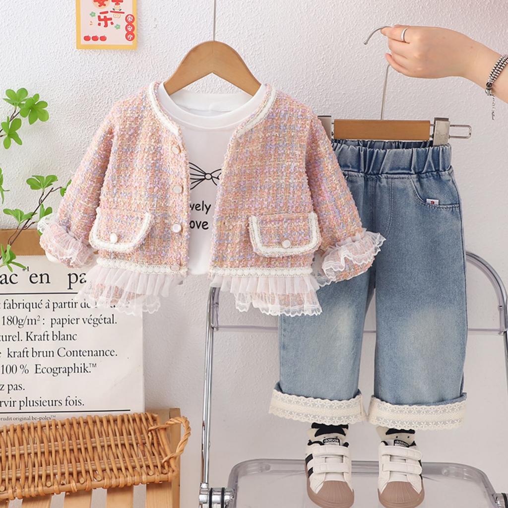 Kids Casual Long-Sleeve Set, Comfortable Daily Wear Outfits