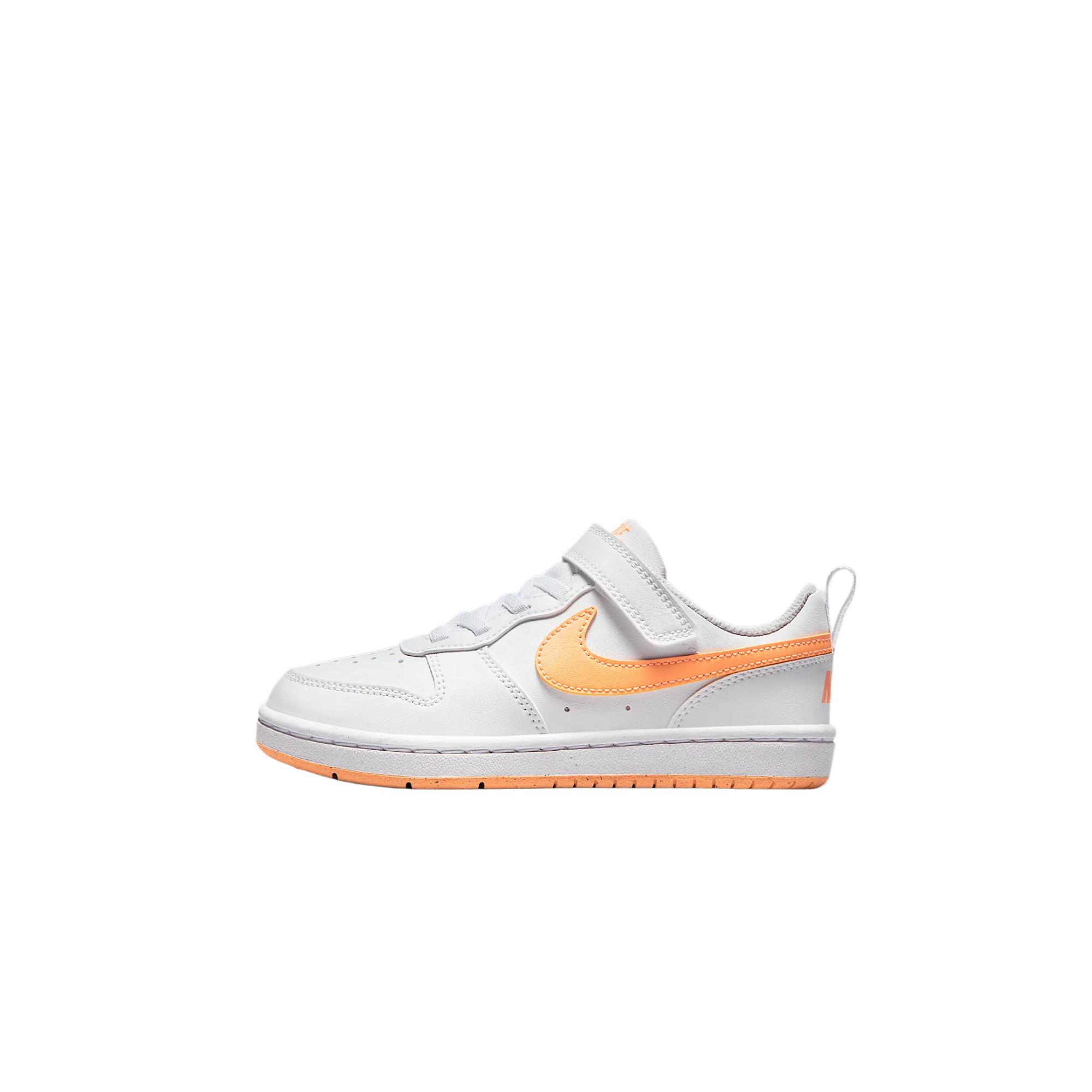 Nike Court Borough Low Recraft PS Preschool White Orange DV5457-119 29.5