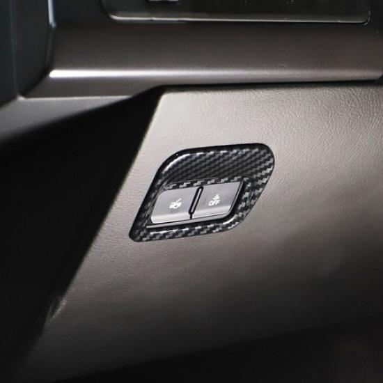 Carbon Fiber Trunk Switch Button Cover Trim For Chevrolet Corvette C7 2014-