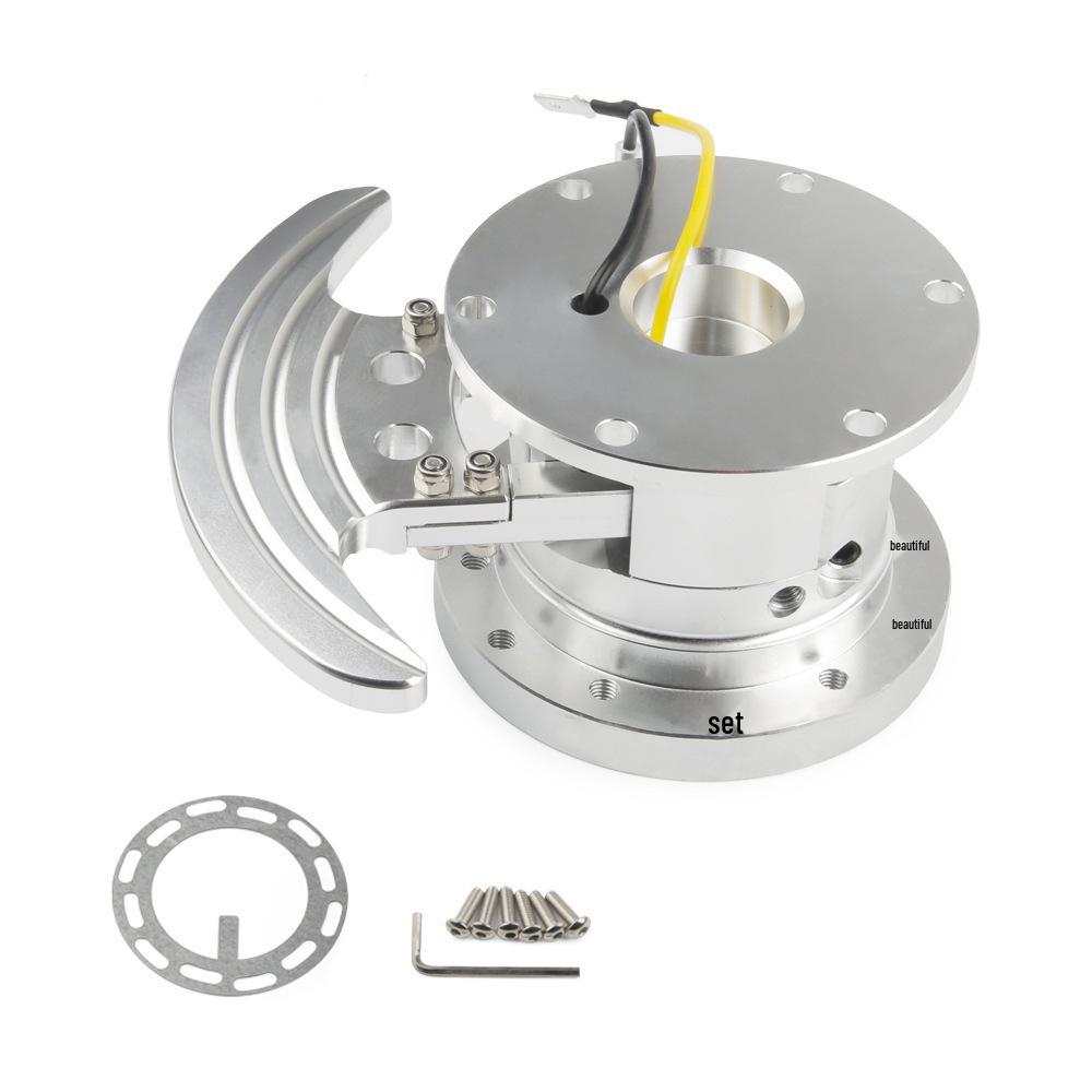 Car Mod Racing Steering Wheel Flip-up Quick Release Hub серебряный