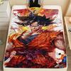 Son Goku Anime Print Flannel Blanket, Soft Warm for Bedrooms Sofas Beds, Perfect for Travel Picnic Chair -HE24