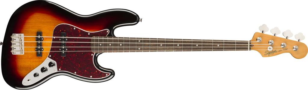 Squier by Fender Electric Bass Classic Vibe Jazz Laurel Sunburst with Soft Case '60s Bass®, Fingerboard, 3-Color