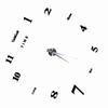 Modern DIY Large Wall Clock Kit 3D Mirror Surface Sticker for Home Office Room