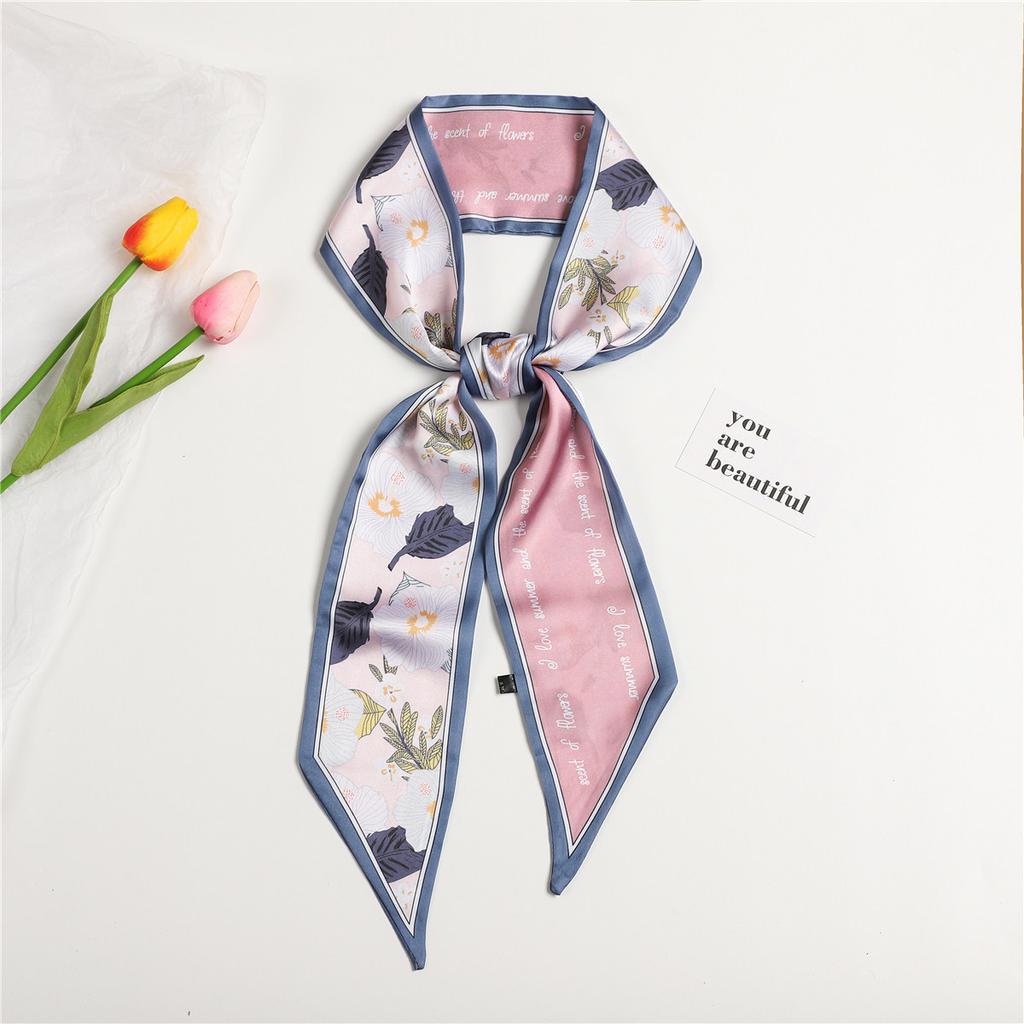 Silk Scarf, Long Strip, High-Feeling Headscarf, Headband, Hair Tie, Bag, Gift Streamer, Multi-Purpose Decorative Scarf, Belt, Silk Scarf.