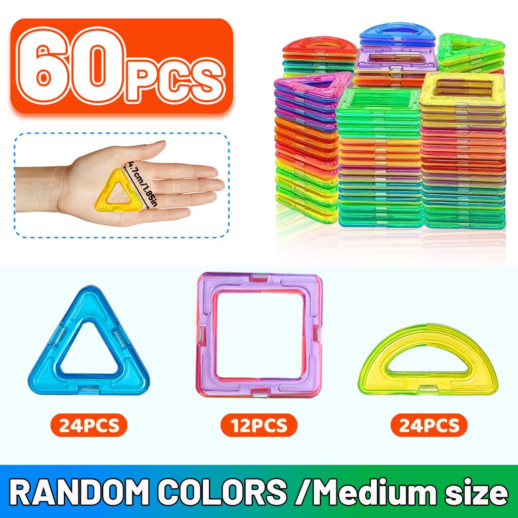 36/60/96 PEZZI Set Costruttore Magnetico Blocchi Costruttivi Giocattoli Educativi STEM 3D Per Bambini e Bambine dai 3 Anni in Su Regali di Compleanno