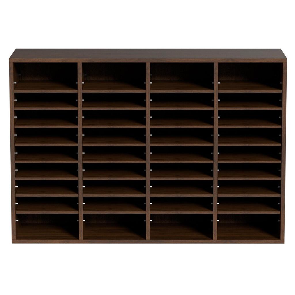 Literature Organizers, 36 Compartments Office Mailbox with Adjustable Shelves, Wood Literature Sorter 39.3x12x26.8 inches for Office, Home, Classroom,