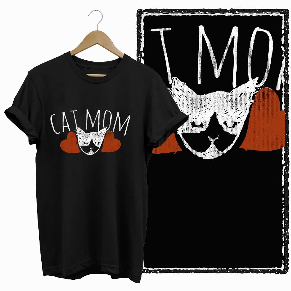 COOLMIND CAT Print  BLACK Short Seleve 100% Cotton Exclusive Graphic Women T Shirt Big Size O-neck Cotton Cat Lover Women Tshirt