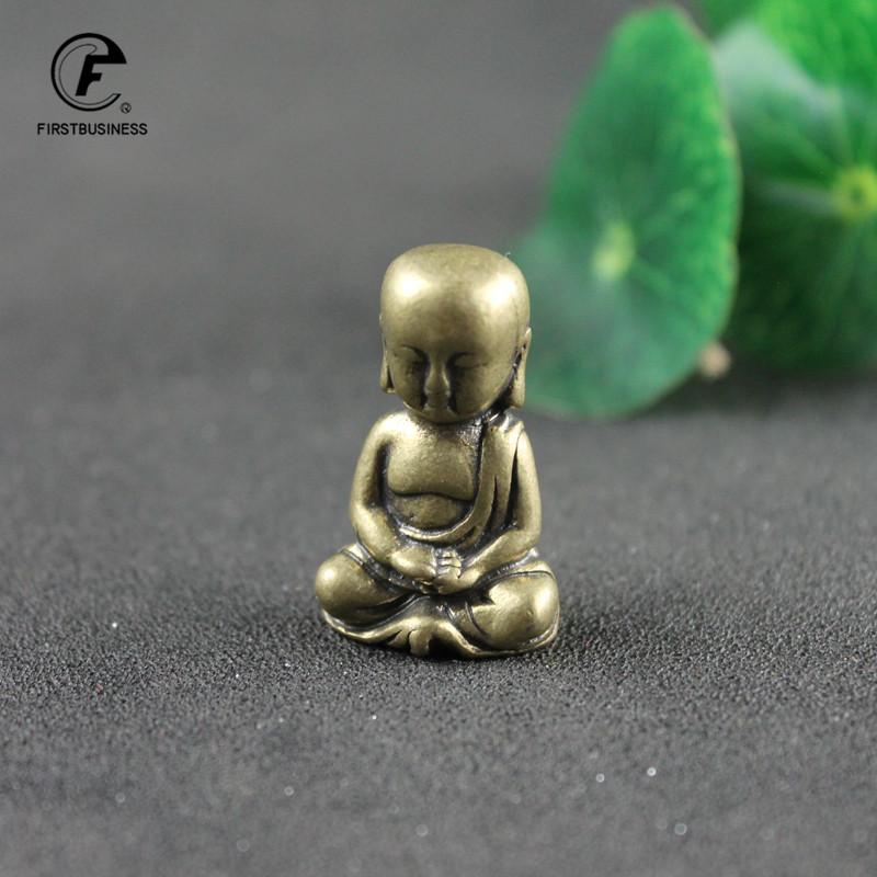 Retro Brass Big Belly Maitreya Tathagata Buddha Statue Hollow Desktop Miniatures Figurines Ornament Decoration Craft Accessories