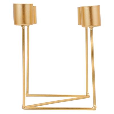 Advent Holder Vintage Metal Candlestick Decorative Desktop Base for Home Holiday Xmas Wreath Garland Display