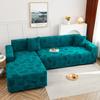 Aksamitny Pokrowiec na Sofę z Nadrukiem Misia Rozciągliwe Pokrowce na Sofę w Kształcie Litery L Pokrowce na Narożnik i Fotel do Dekoracji Salonu