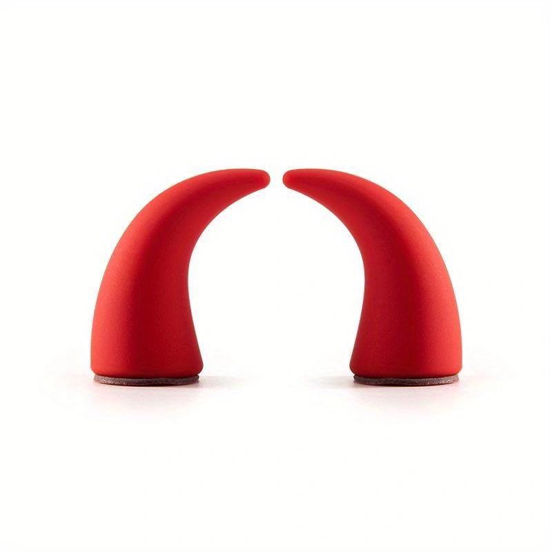 

2pcs Car Mini Steering Wheel Devil Corner Decorative Sticker Cute Creative Dashboard Vehicle Air Vent Ornament червоний