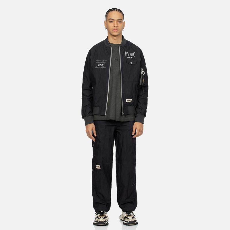 Evisu Estampado de Logo Floral Gaviota Bordado Ajustada Casual Versátil Chaqueta Chaquetas de Hombre 2ESHTM4JK8005LFCT
