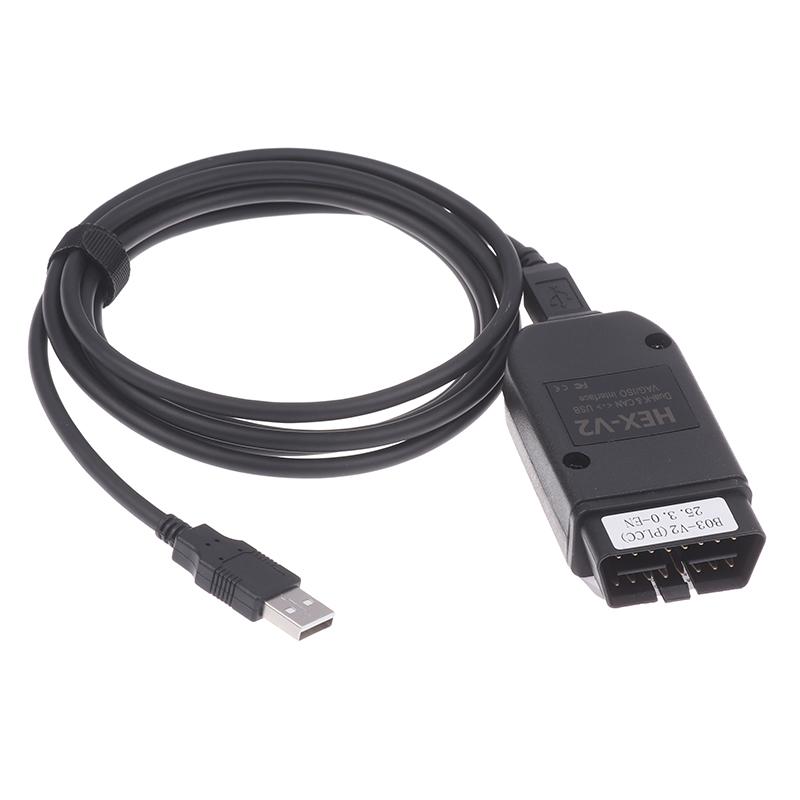Hex V2 Cable Vcds Interface 24.7 Atmega162 5054 Usb Interface For Multi-Brand Cars Detector Supports English