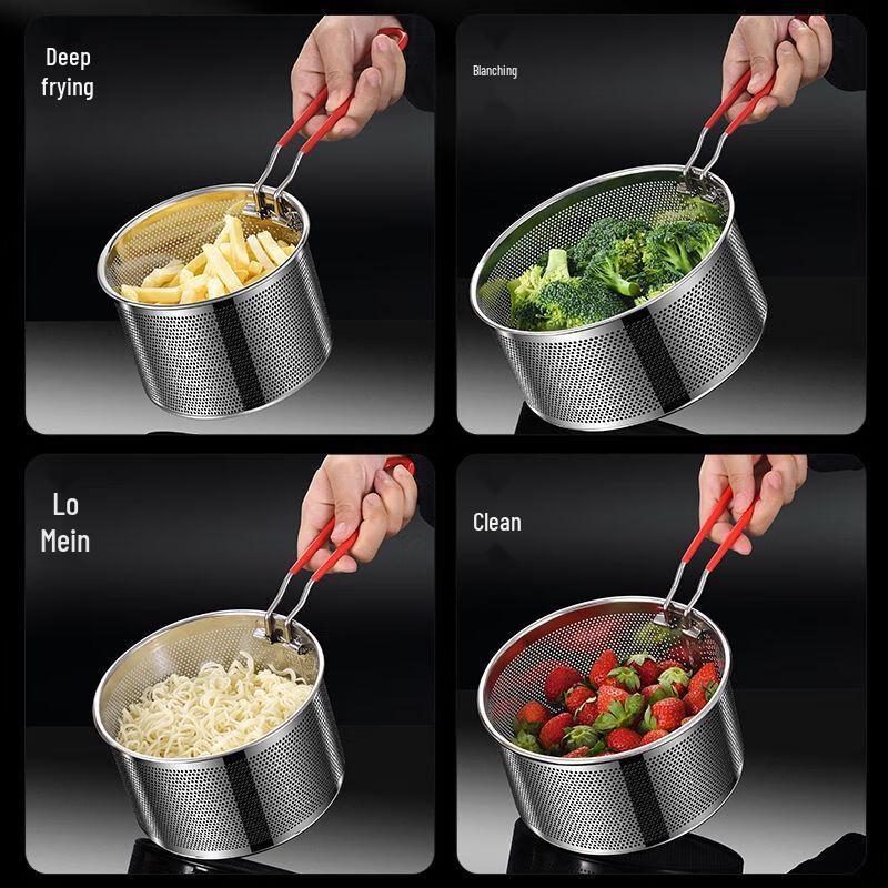 ZISIZ Detachable Handle Deep Fry Basket
